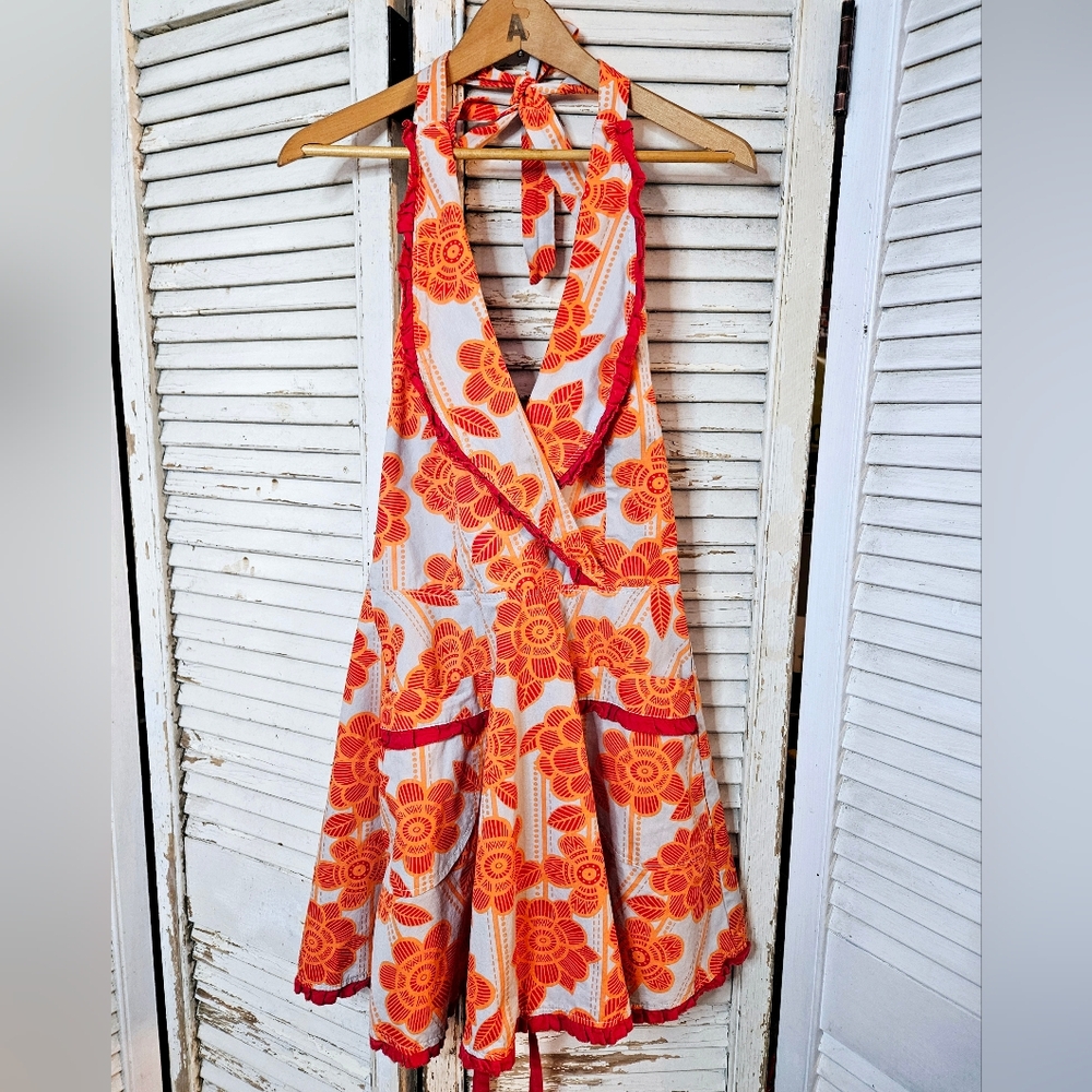 Retro 50s style 100% Cotton Kitsch*n Glam kitchen apron O/S